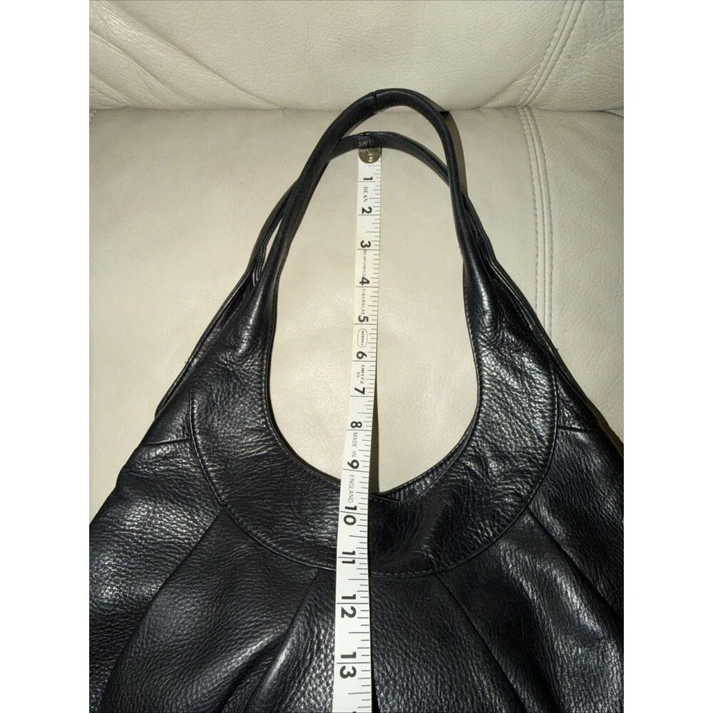 Sigrid Olsen Hobo Shoulder Leather Bag Black Tassel